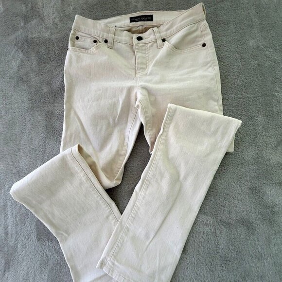 LRL Ralph Lauren Jeans Co Ivory Modern Straight Fit Denim Womens Size 28" x 31" - Picture 2 of 8